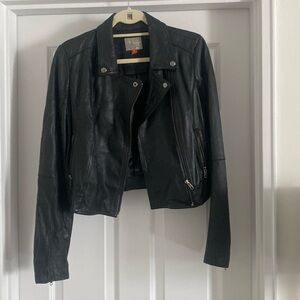Black soft leather jacket